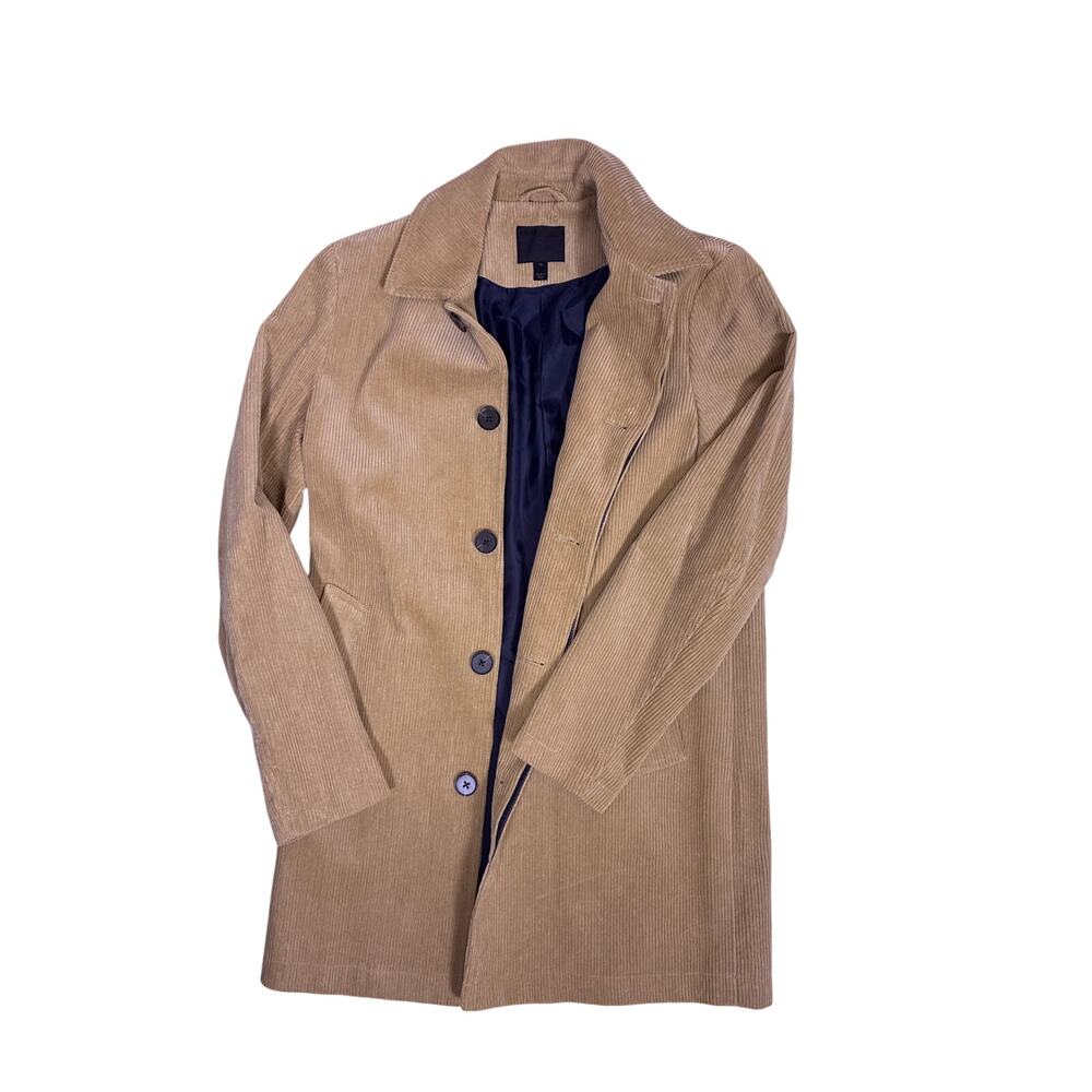ASOS XS Light Brown Corduroy Long Coat Old Money Cottagecore Classic